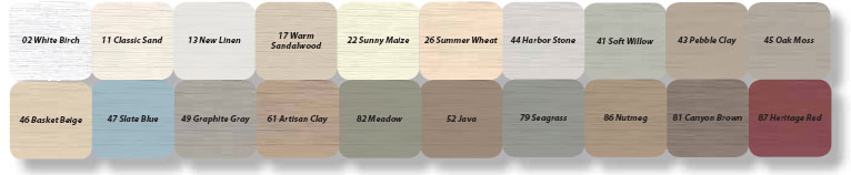 harborCrest Color chart